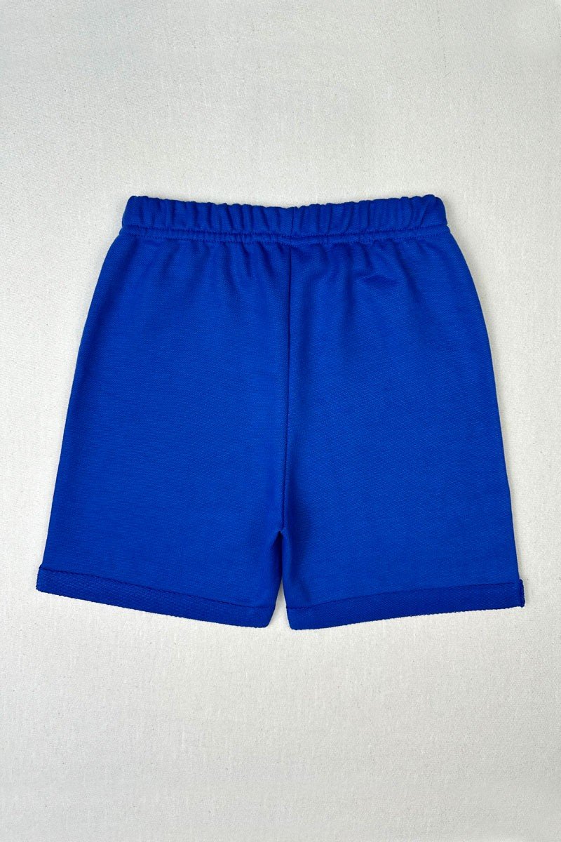 shorts azul royal infantil unissex