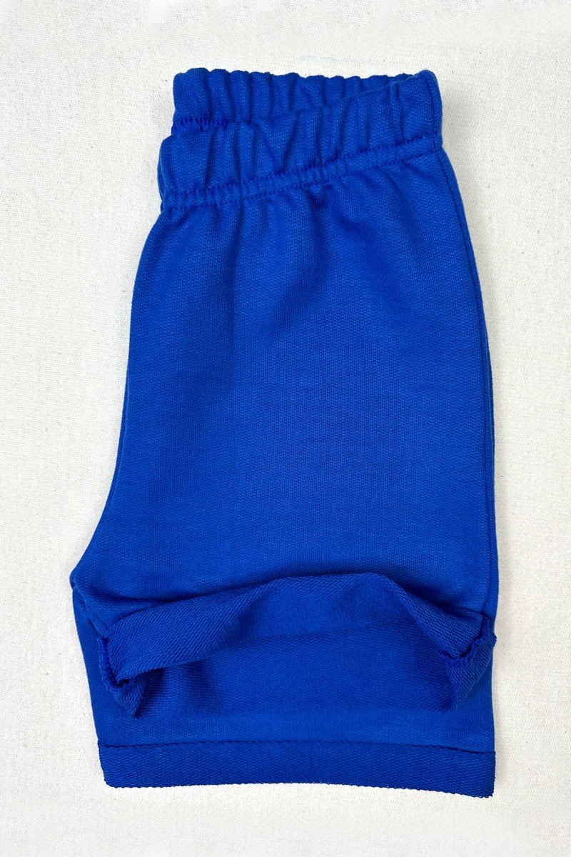shorts azul royal infantil unissex 2