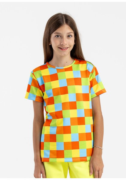 camiseta infantil preco qualidade mol xadrez amarelo 5
