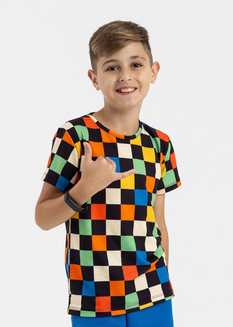 camiseta infantil preco qualidade mol xadrez