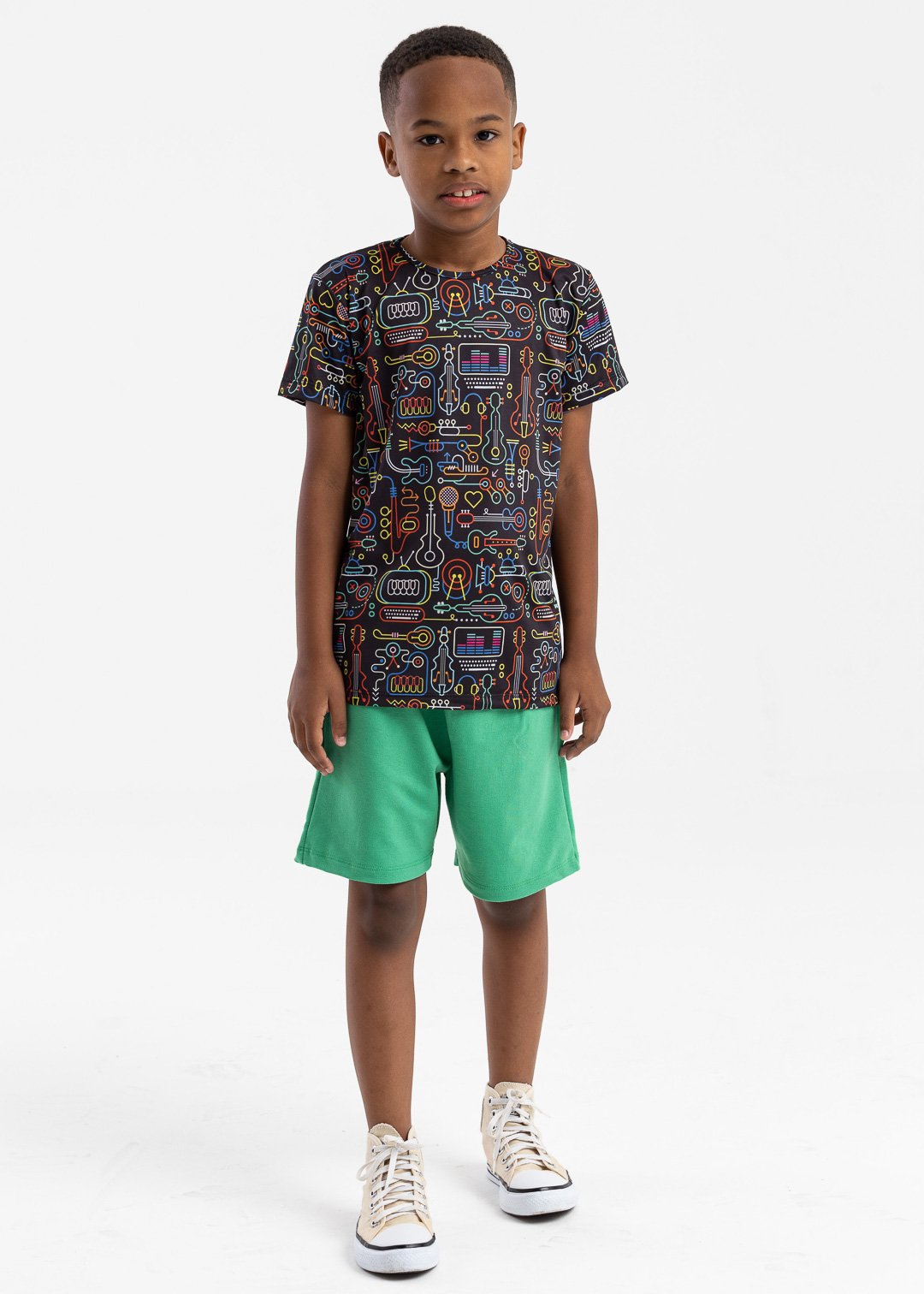 camiseta musical bermuda verde