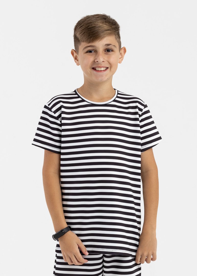 camiseta infantil preco qualidade mol listrado preto e branco