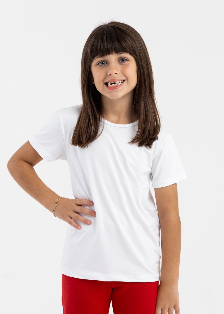 camiseta infantil preco qualidade uv branca 3