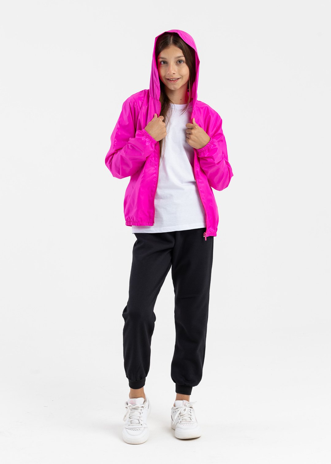 jaqueta corta vento pink e calca moletom preto qualidade e conforto 3