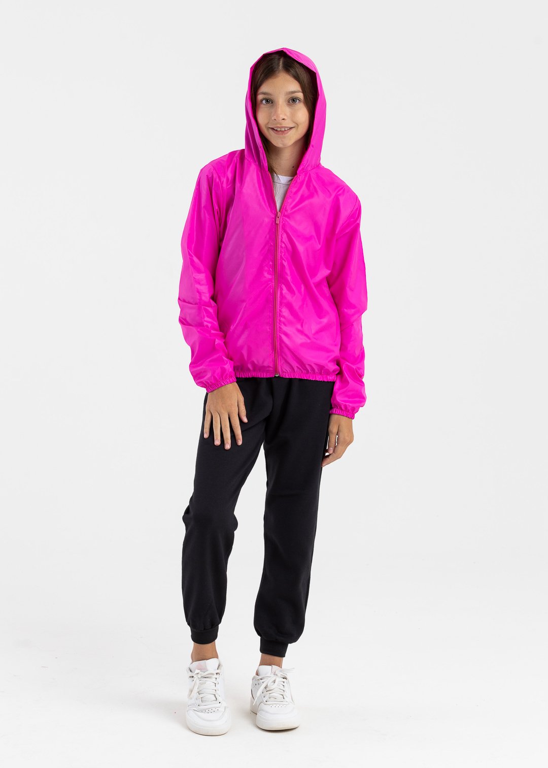 jaqueta corta vento pink e calca moletom preto qualidade e conforto 5