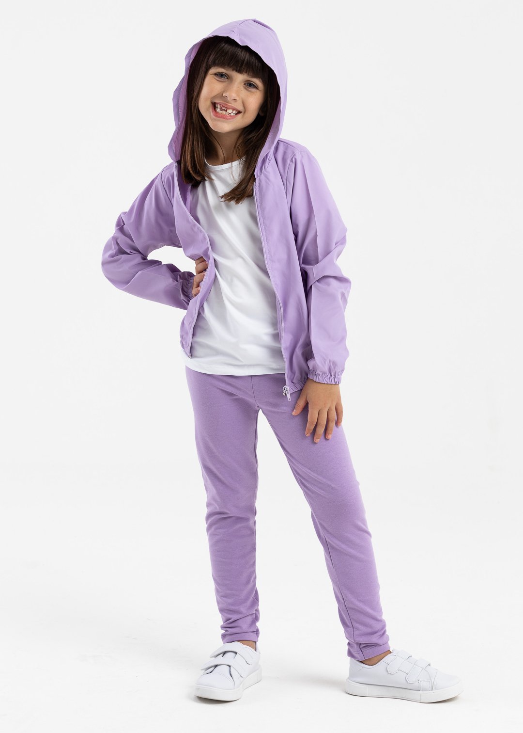 camiseta uv branco e jquata corta vento lilas e legg lilas preco e qualidade 2