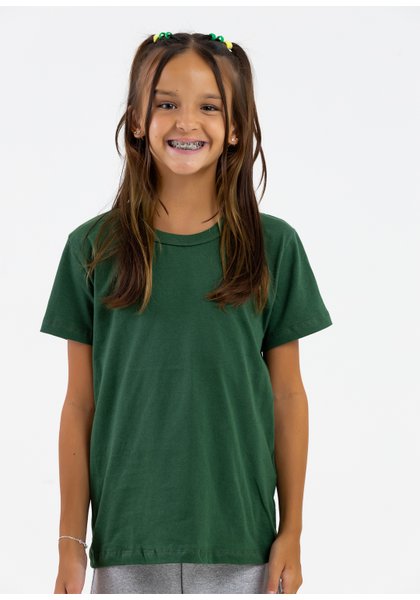 comprar moda infantil direto de fabrica online brilha kids camsieta manga curta meia malha verde