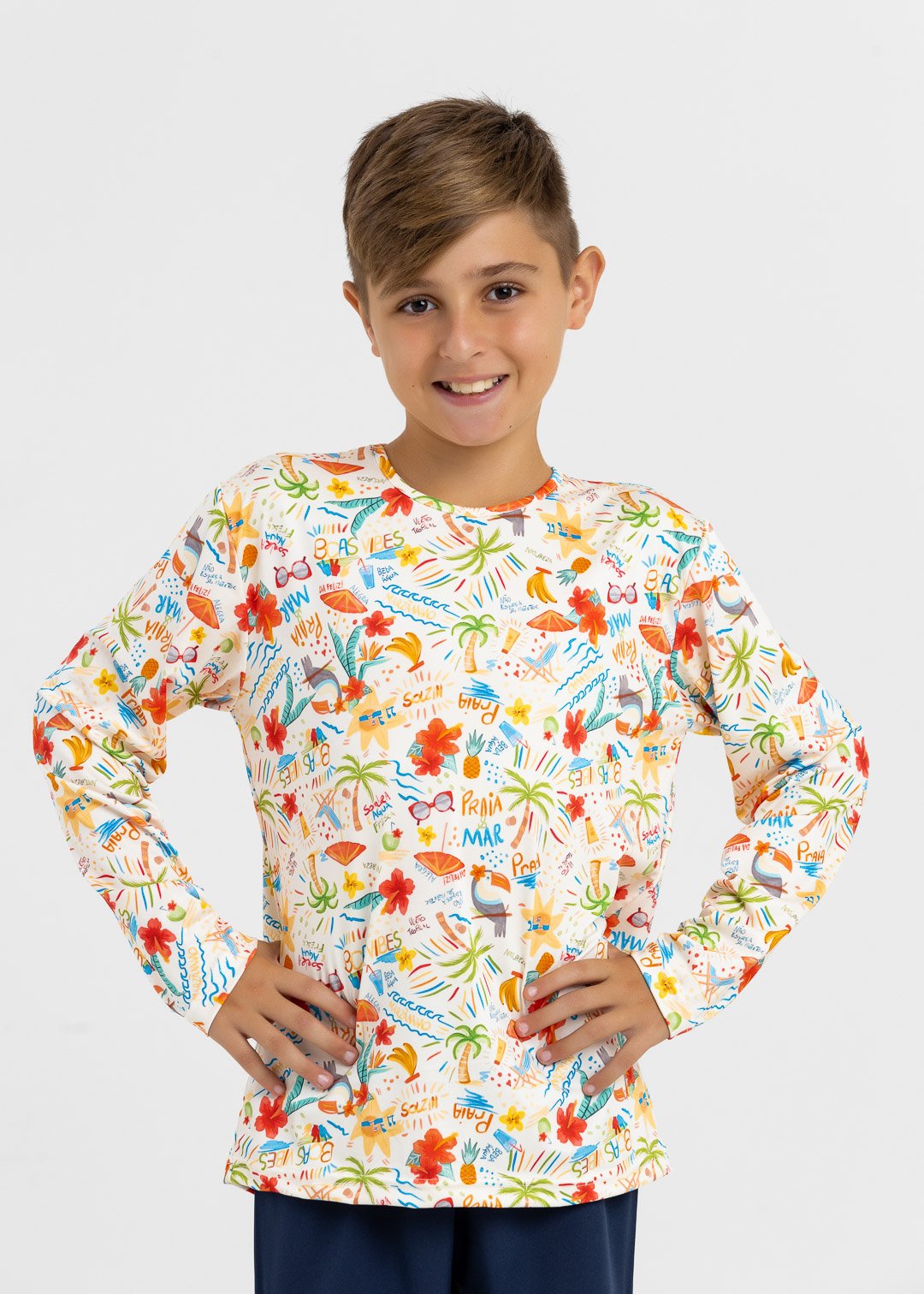 comprar moda infantil direto de fabrica online brilha kids camiseta manga longa uv50 verao 8