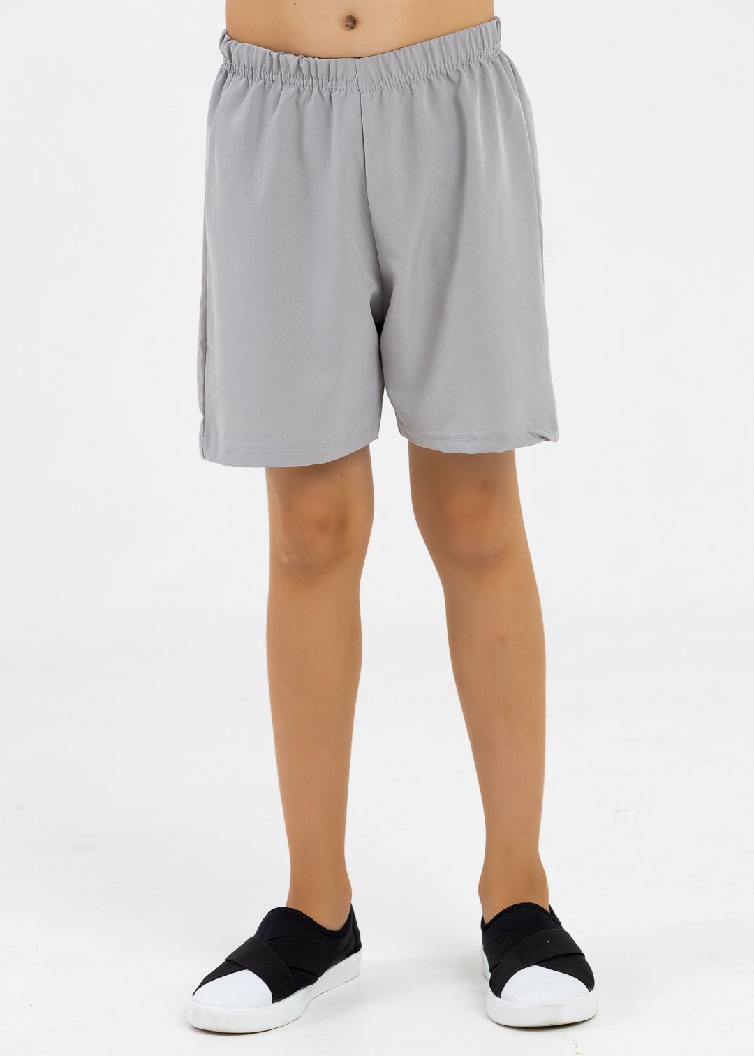 comprar moda infantil direto de fabrica online brilha kids bermuda tactel cinza 2