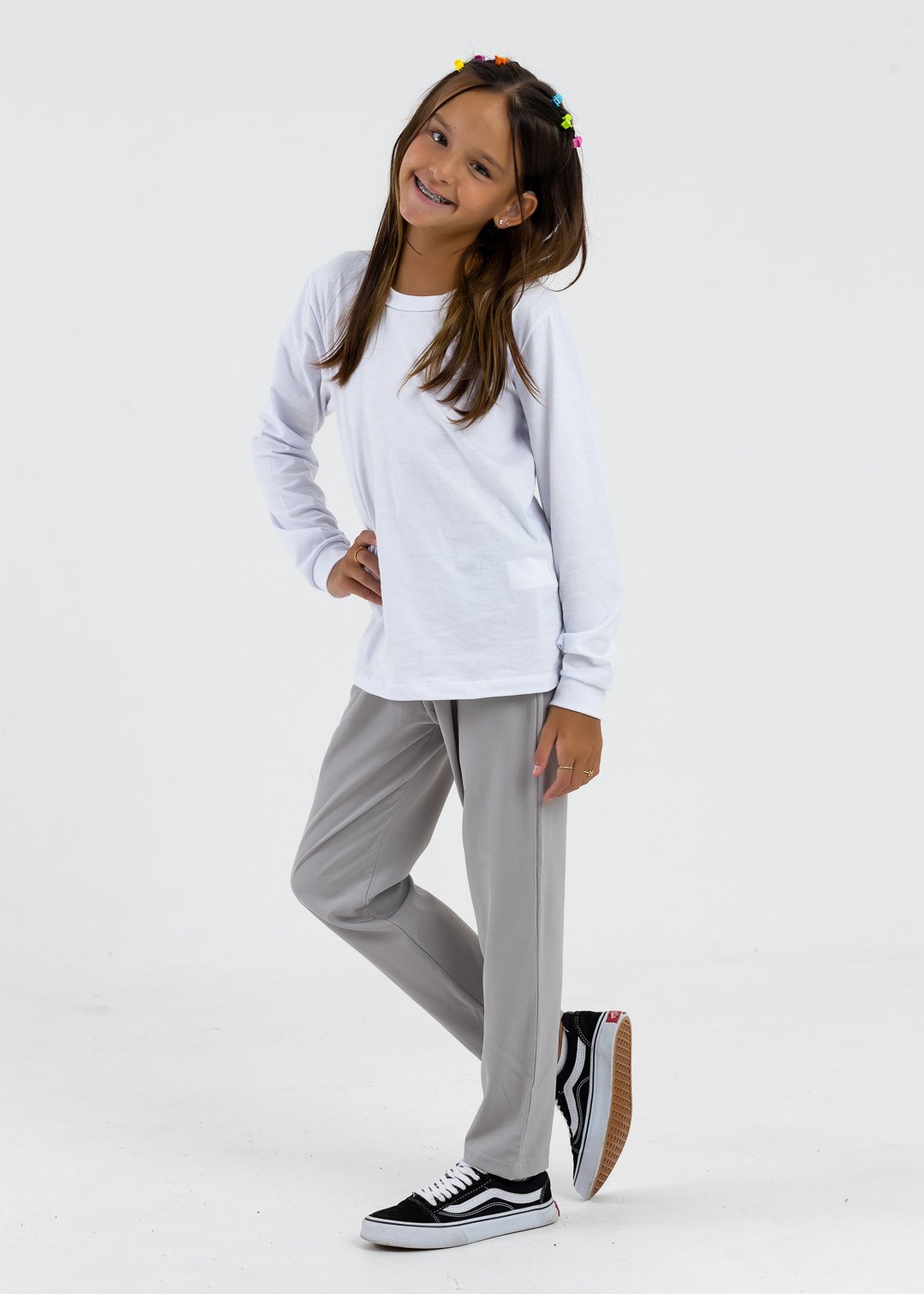 comprar moda infantil direto de fabrica online brilha kids calca tactel cinza 3
