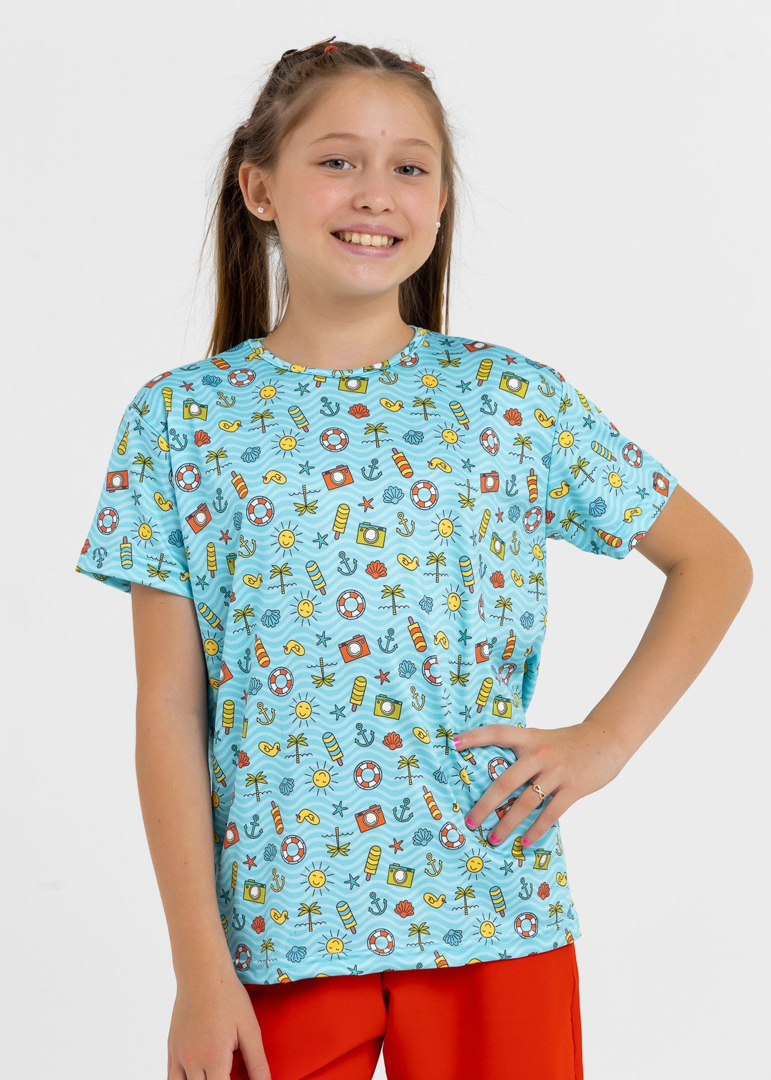 comprar moda infantil direto de fabrica online brilha kids camiseta curta uv mar 5