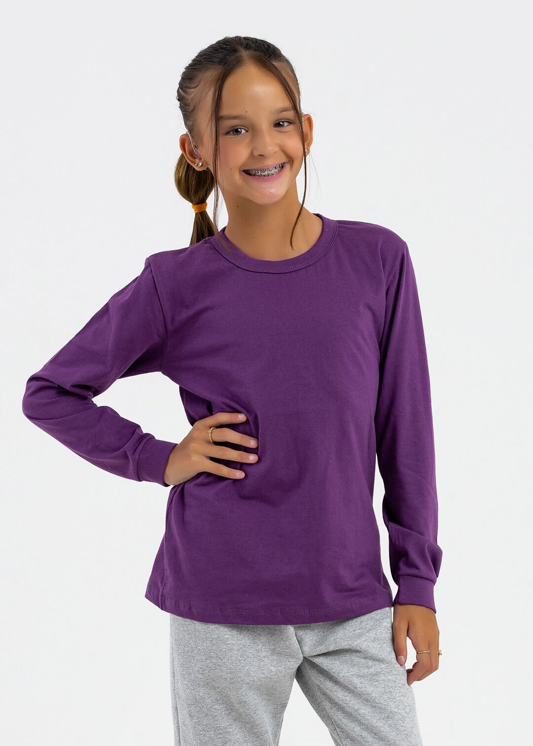comprar moda infantil direto de fabrica online brilha kids camsieta manga longa roxo 2