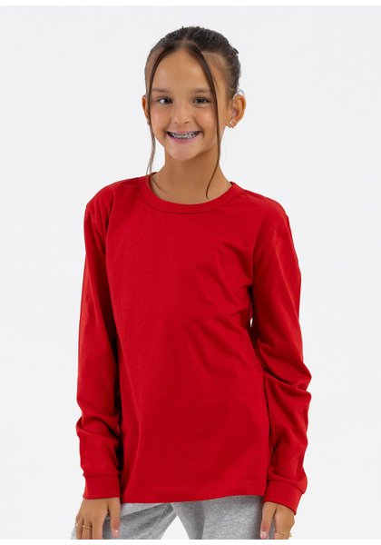 comprar moda infantil direto de fabrica online brilha kids camsieta manga longa vermelho