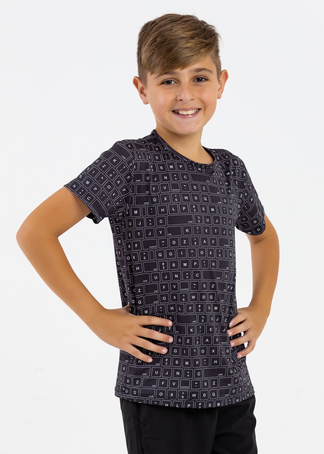 comprar moda infantil direto de fabrica online brilha kids camiseta teclas