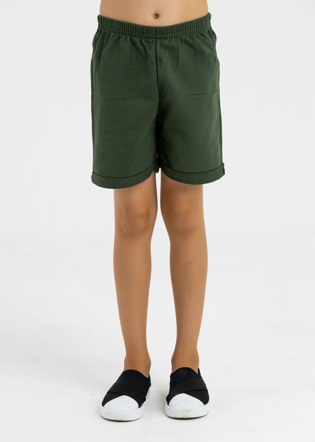 comprar moda infantil direto de fabrica online brilha kids bermuda verde moletinho