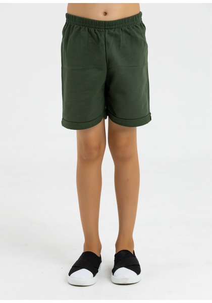 comprar moda infantil direto de fabrica online brilha kids bermuda verde moletinho