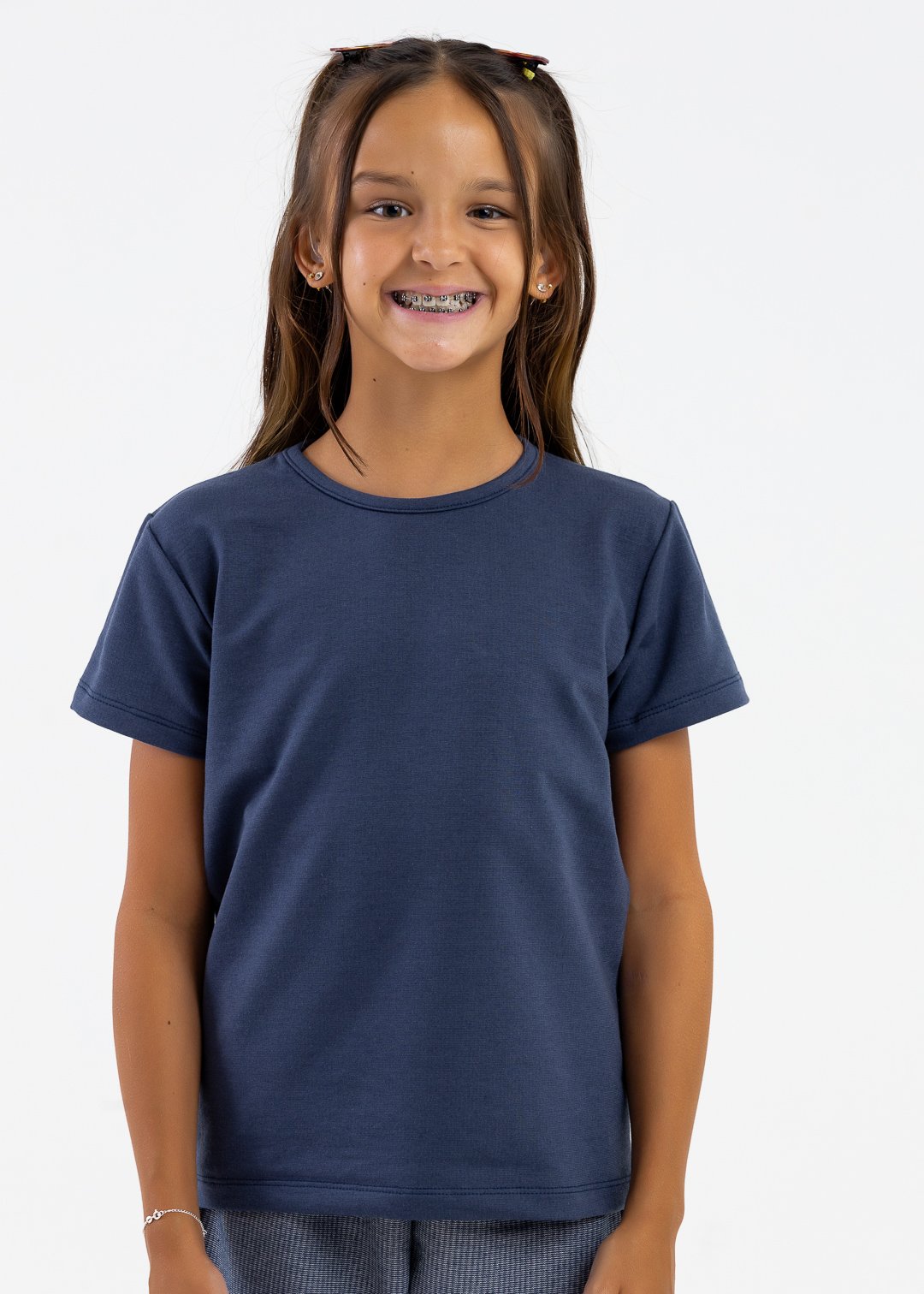 comprar moda infantil direto de fabrica online brilha kids camiseta molecotton azul marinho