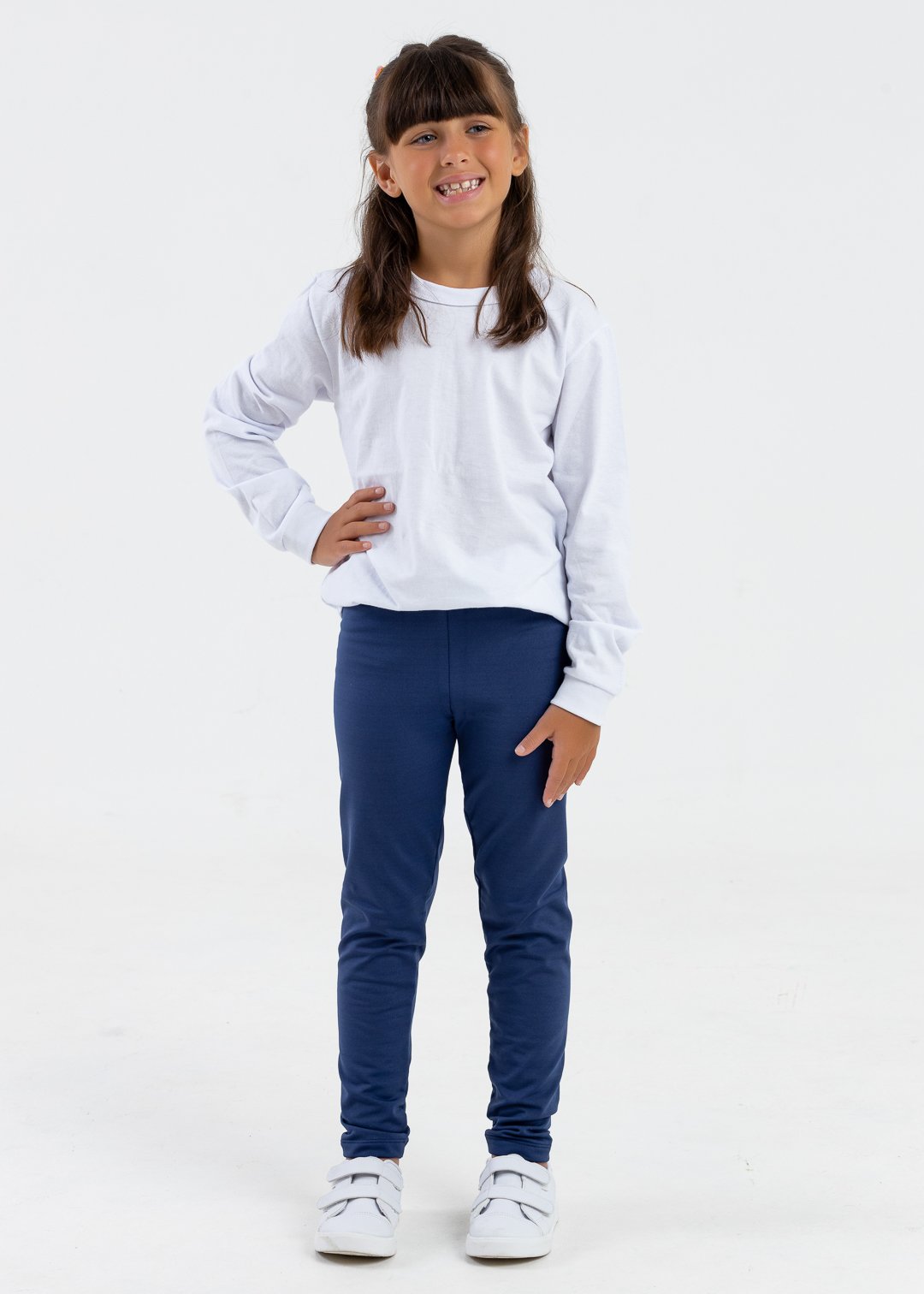 comprar moda infantil direto de fabrica online brilha kids legging suplex azul marinho 3