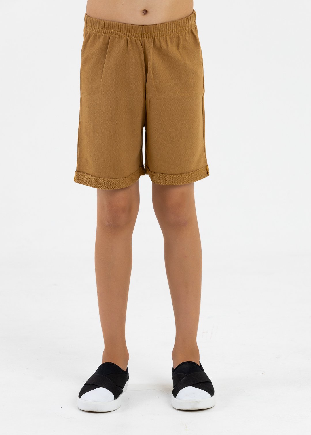 comprar moda infantil direto de fabrica online brilha kids bermuda marrom moletinho 3