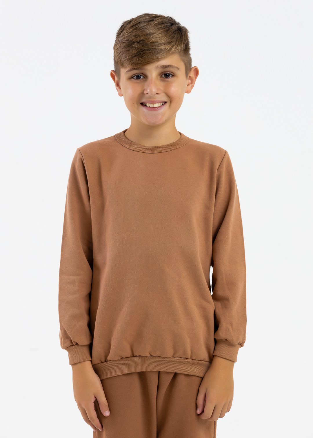 comprar moda infantil direto de fabrica online brilha kids marrom calca e casaco marrom