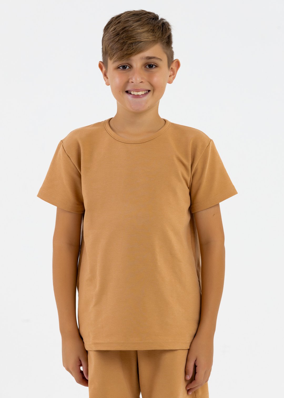 comprar moda infantil direto de fabrica online brilha kids molecotton marrom camiseta