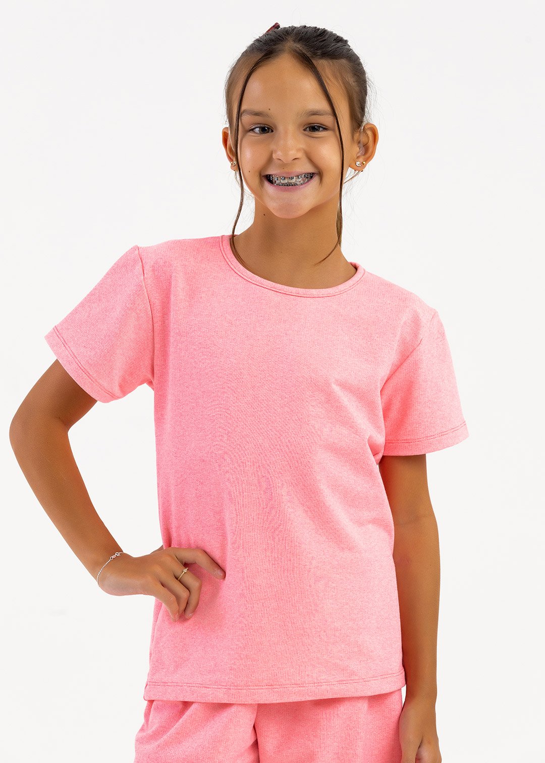 comprar moda infantil direto de fabrica online brilha kids molecotton rosa neon 4