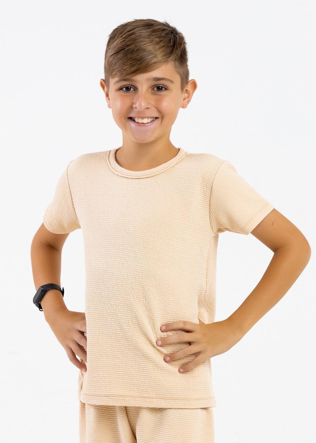 comprar moda infantil direto de fabrica online brilha kids turim bege camiseta