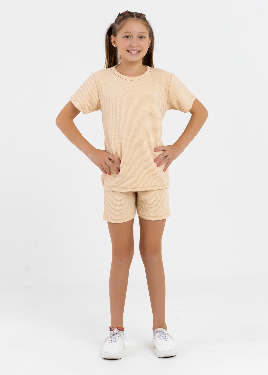 comprar moda infantil direto de fabrica online brilha kids turim bege conjunto 4