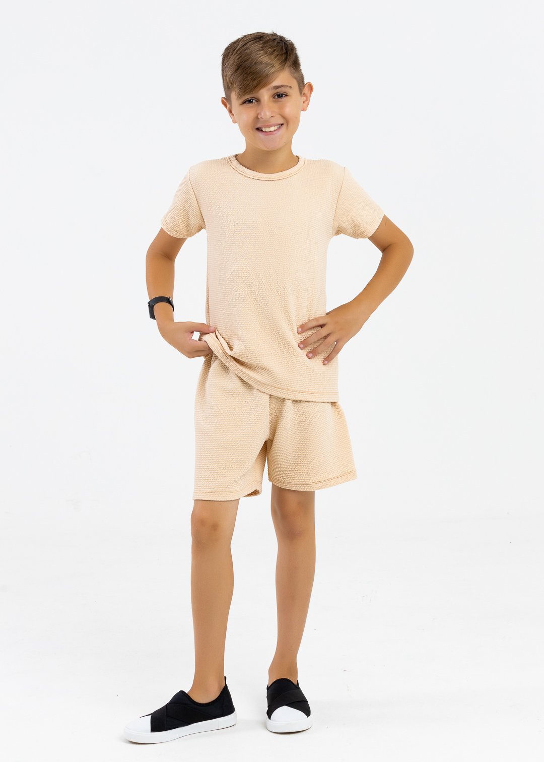 comprar moda infantil direto de fabrica online brilha kids turim bege conjunto