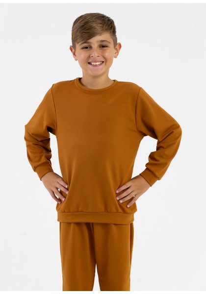 comprar moda infantil direto de fabrica online brilha kids molecotton marrom escuro casaco 2