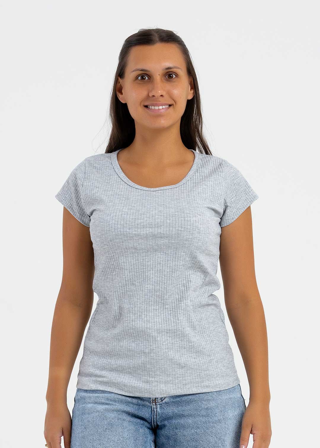 comprar moda infantil direto de fabrica online brilha kids camiseta feminina canelada mescla