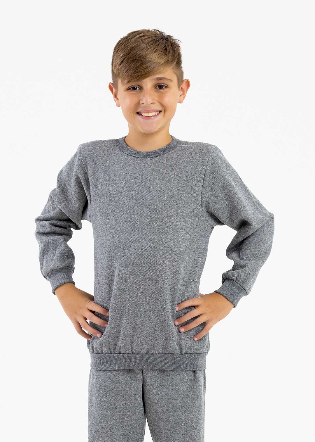 comprar moda infantil direto de fabrica online brilha kids molectom casaco mescla escuro