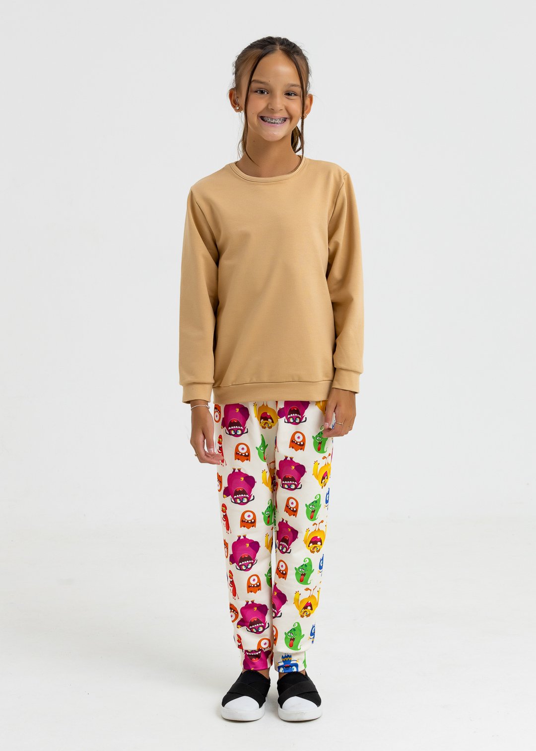comprar moda infantil direto de fabrica online brilha kids molecotton calca monstros