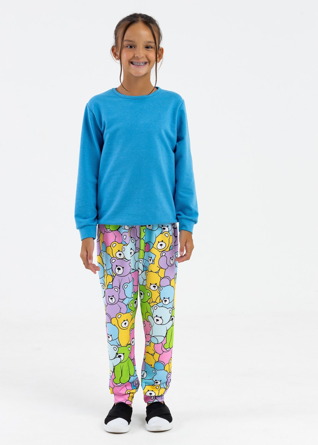 comprar moda infantil direto de fabrica online brilha kids molecotton calca ursinhos amorosos