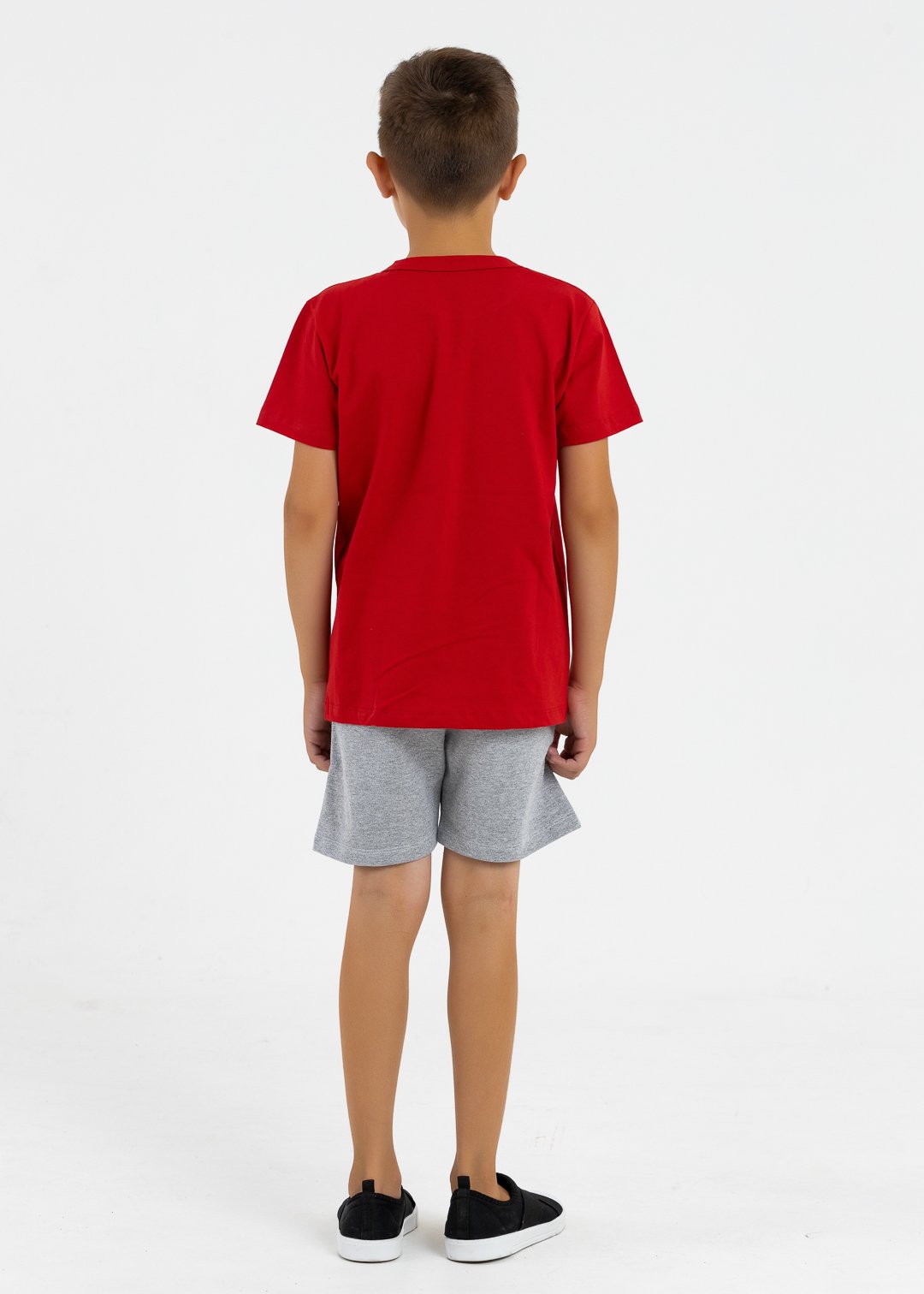 comprar moda infantil direto de fabrica online brilha kids meia malha vermelho camiseta manga curta 3