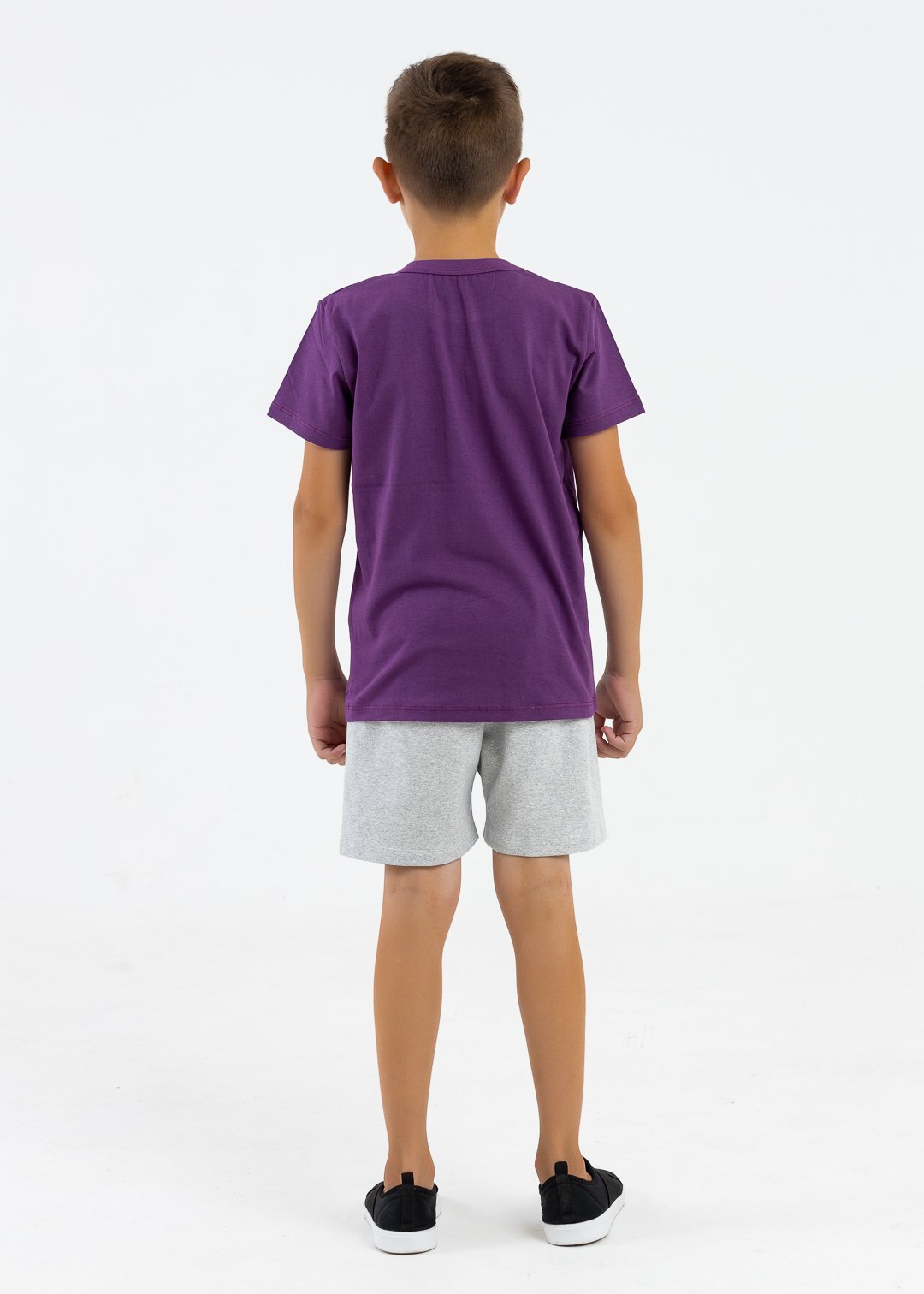 comprar moda infantil direto de fabrica online brilha kids camiseta manga curta meia malha roxo 4