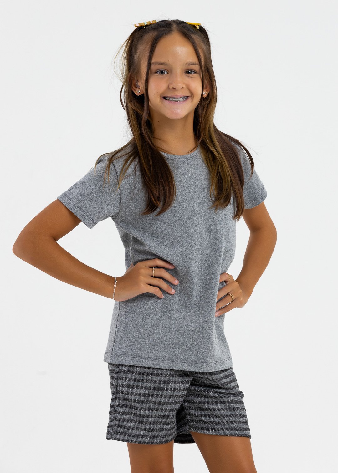 comprar moda infantil direto de fabrica online brilha kids camiseta manga curta molecotton cinza chumbo 3