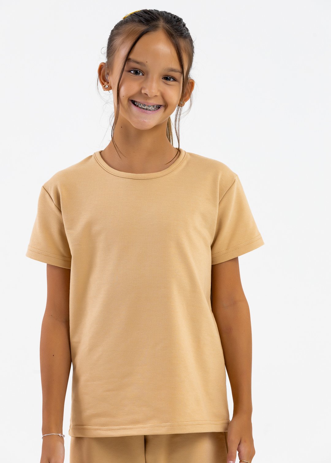 comprar moda infantil direto de fabrica online brilha kids molecotton bege camiseta