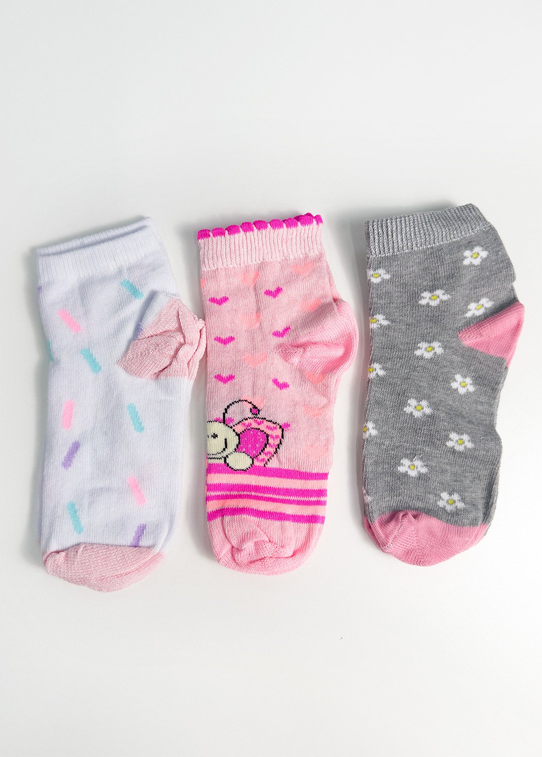 kit 3 meias estampado menina 10