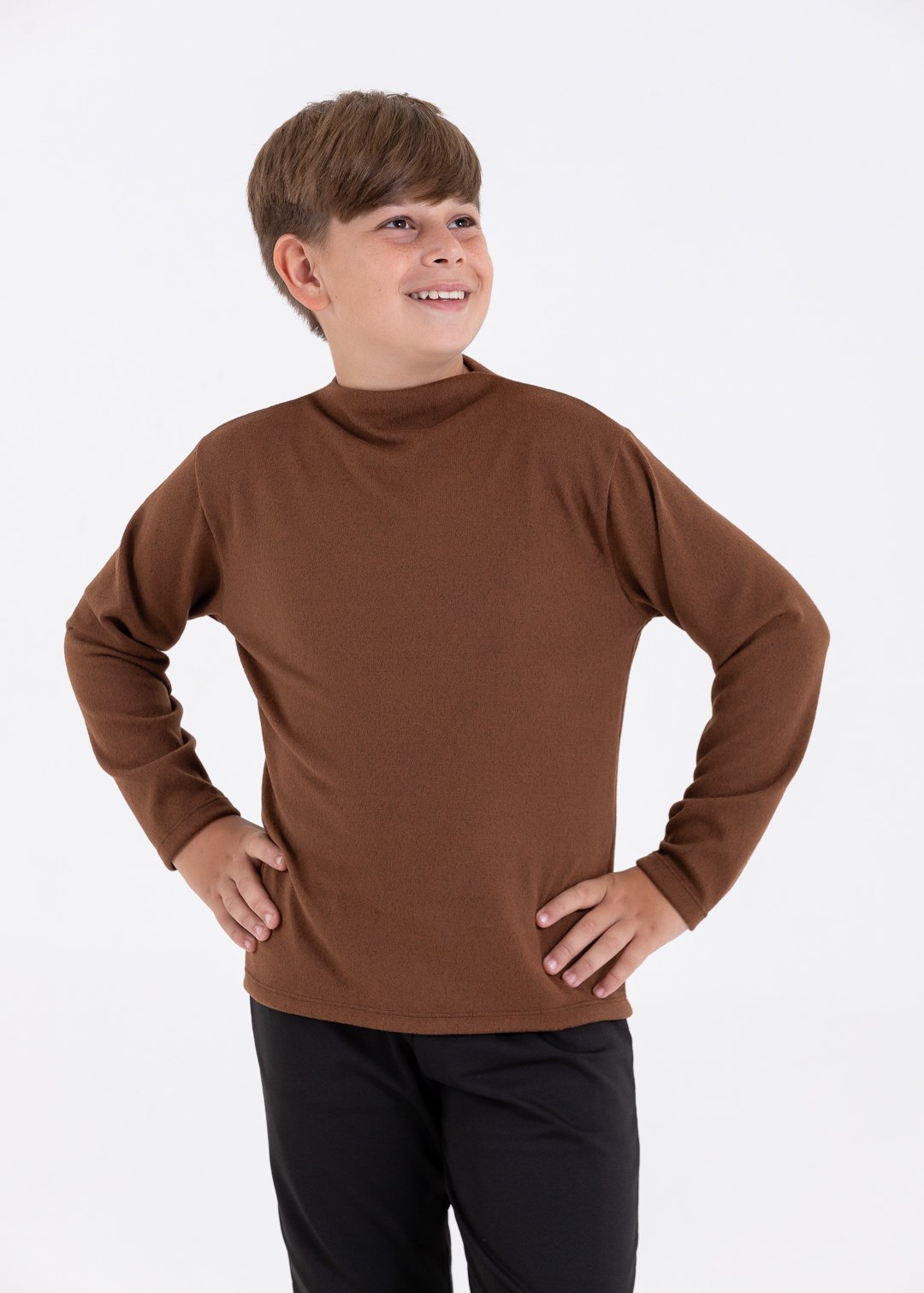 blusa lanzinha marrom comprar moda infantil direto de fabrica online brilha kids 117