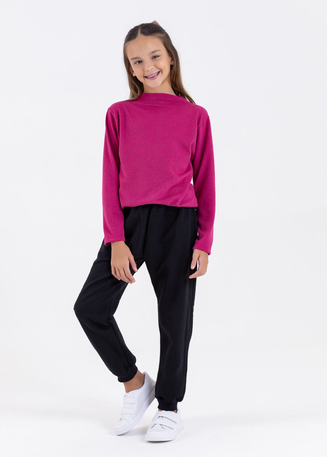 blusa lanzinha rosa pink comprar moda infantil direto de fabrica online brilha kids 80
