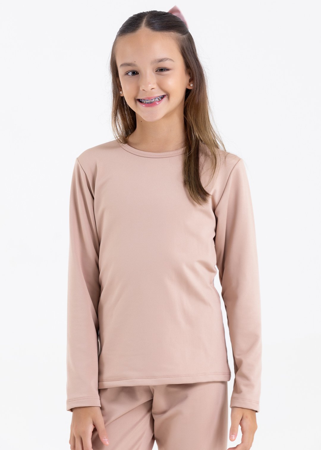 blusa termica bege comprar moda infantil direto de fabrica online brilha kids 3
